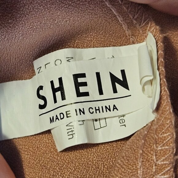 SHEIN V-Neck Spaghetti Strap Bow Open Back Crochet top Mini Swing Dress - Picture 6 of 7